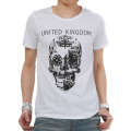 Blanco y negro Skull Design Printing Wholesale Fashion algodón Hombres Camiseta